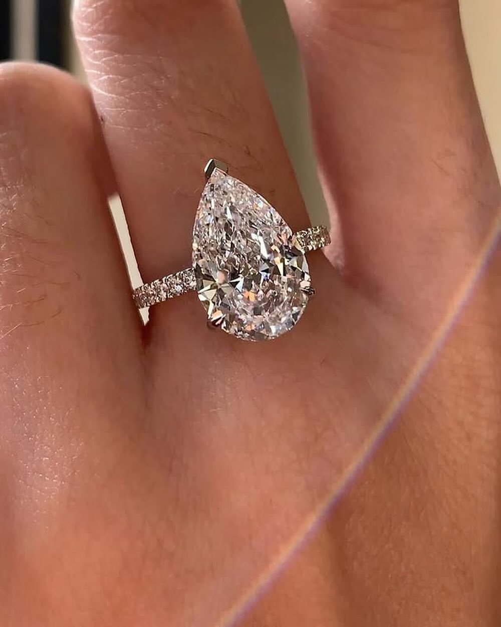 Rain drop diamond Ring