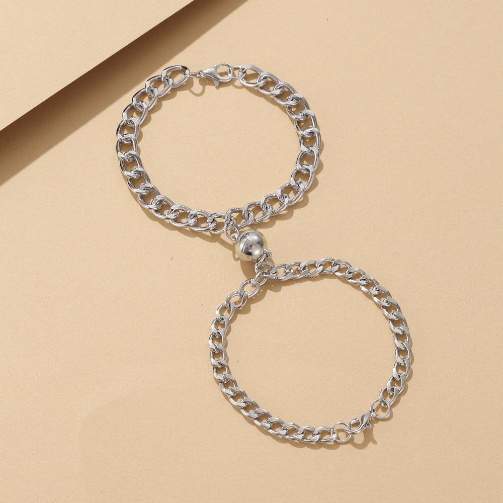 COUPLE MAGNETIC ROUND SHAPE MAGNETIC BRACELET