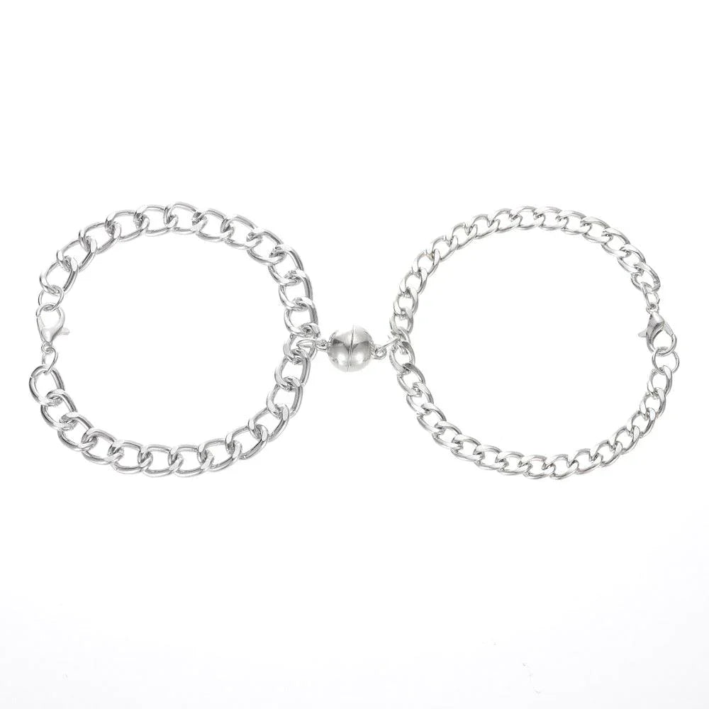 COUPLE MAGNETIC ROUND SHAPE MAGNETIC BRACELET