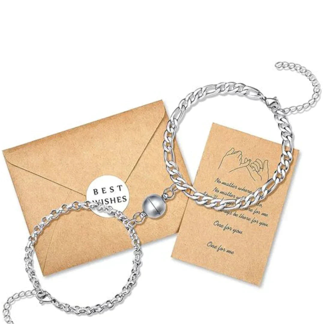 COUPLE MAGNETIC ROUND SHAPE MAGNETIC BRACELET