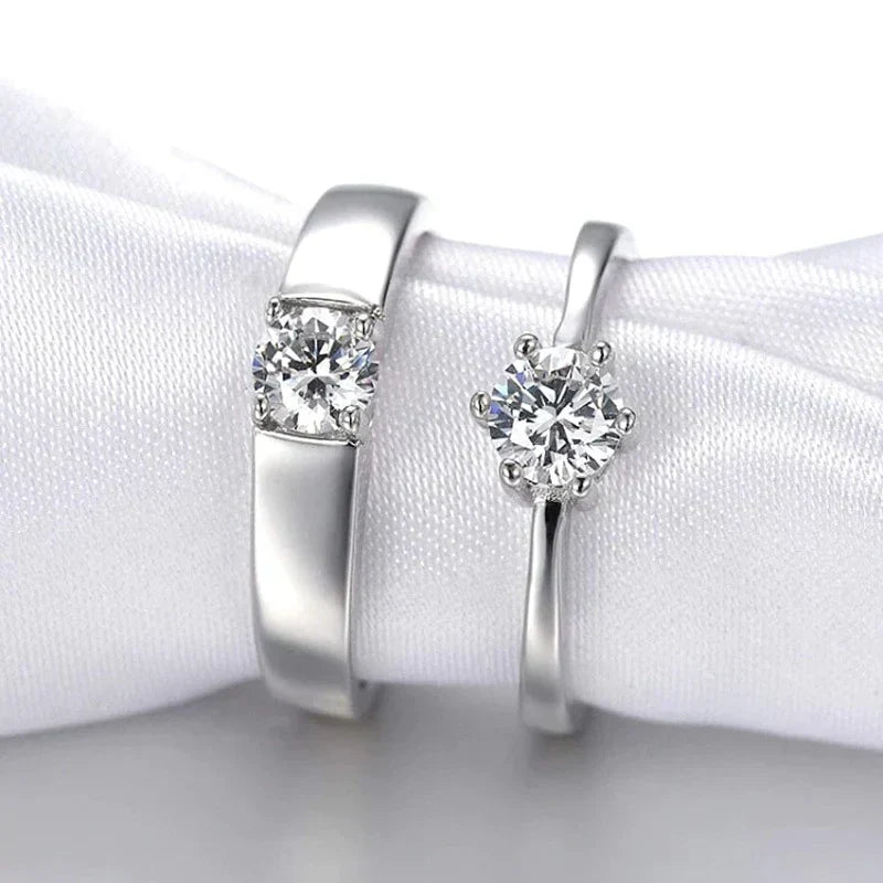 Silver Couple Rings