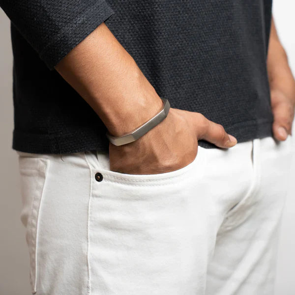 Stainless Steel Hexagon Cuff Bangle