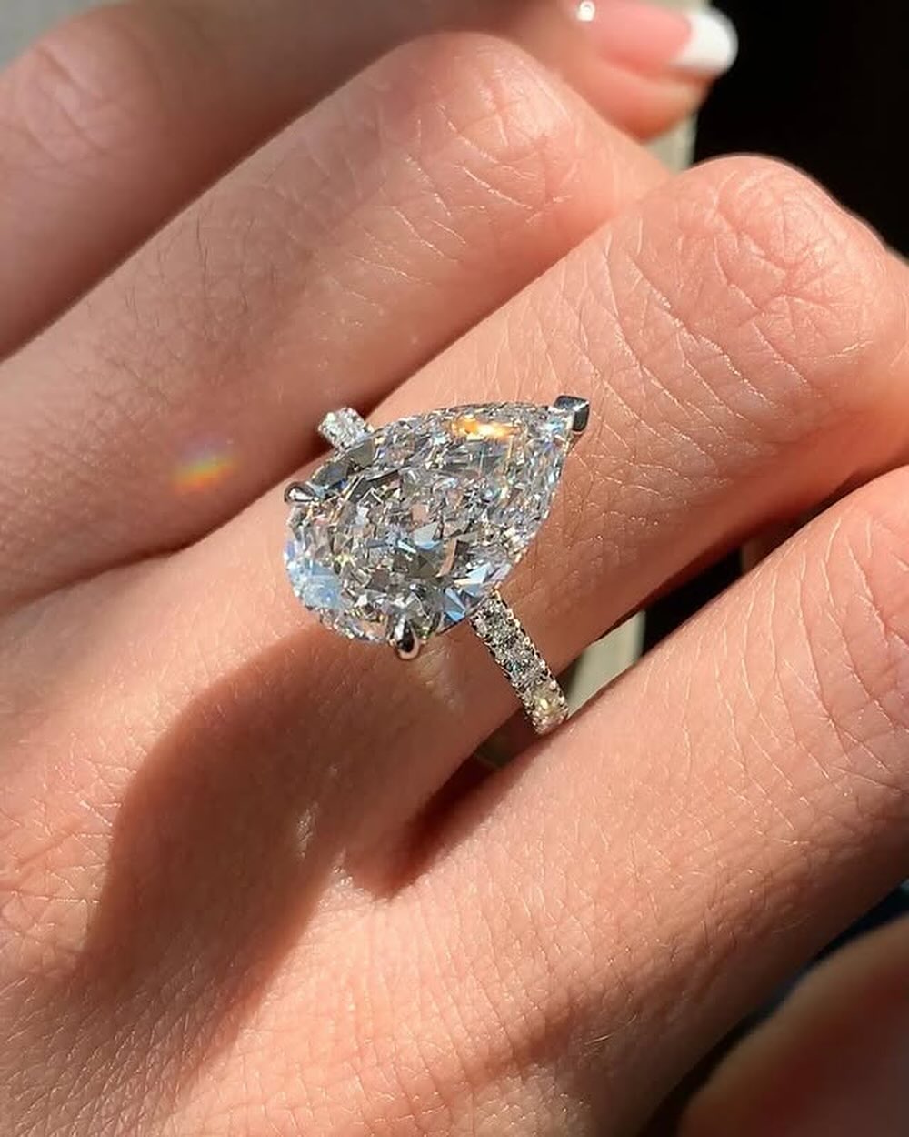 Rain drop diamond Ring